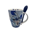 thumbnail image 2 of Juego de 2 tazas de porcelana Disney Stitch Azul Rosa 310ml Con cucharas, 2 of 4