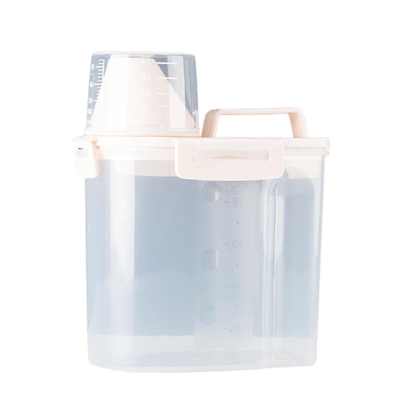 Airtight Storage Container Bin cat and dog Food Box - beige small