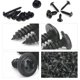 thumbnail image 3 of Juego de 210 clavos y tornillos de acero inoxidable de cabeza redonda para madera y plástico, color negro, resistente al agua, 3 of 8