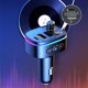 thumbnail image 4 of Transmisor Bluetooth para coche,Adaptador de coche Bluetooth V5.0,Automóvil Bluetooth 5.0 Reproductor de Mp3 retroiluminado, USB dual .0 Puertos PD Llamada manos libres,Disco U, 4 of 9