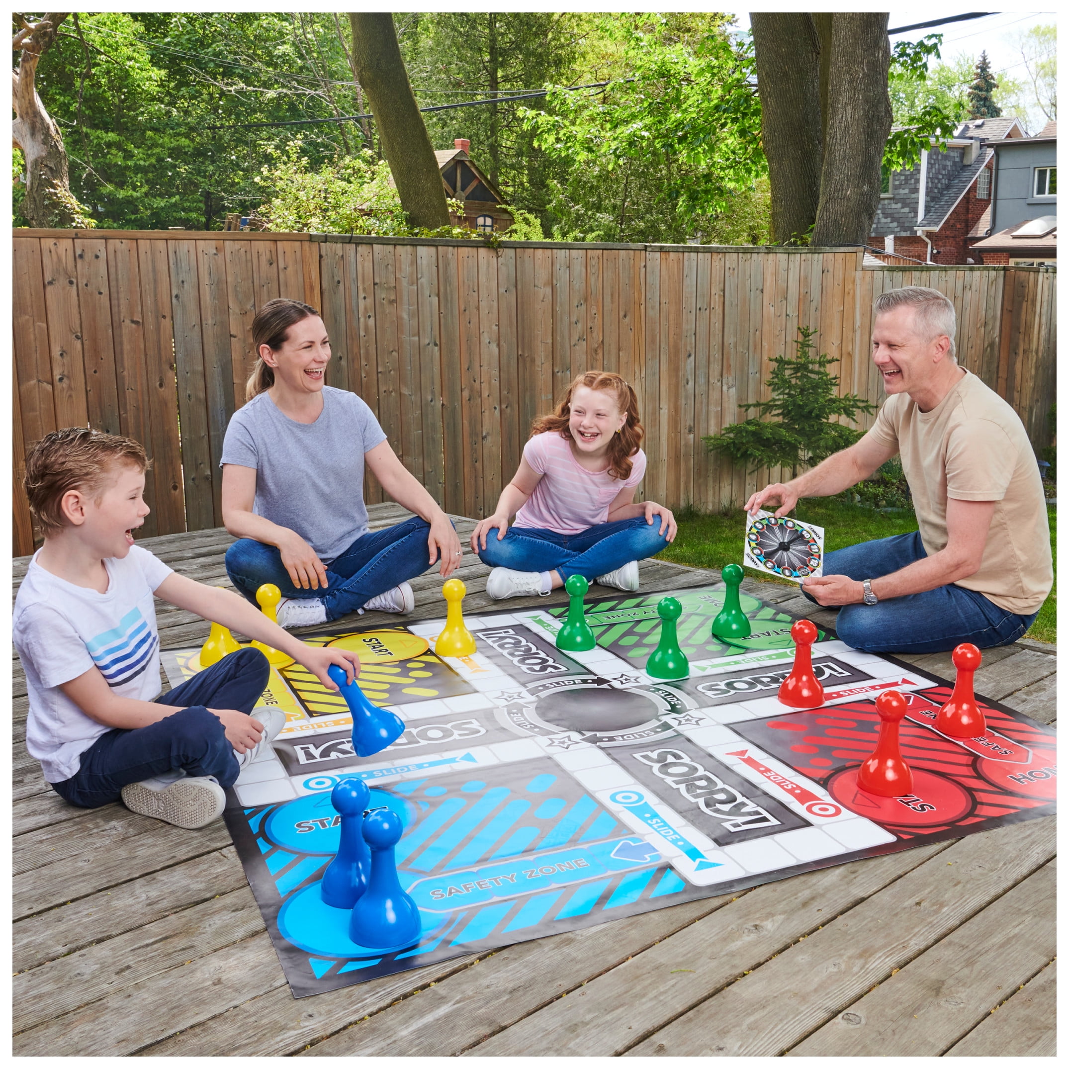 Sorry Board Game, Giant Edition Family Indoor Outdoor, For Kids 6 & Up