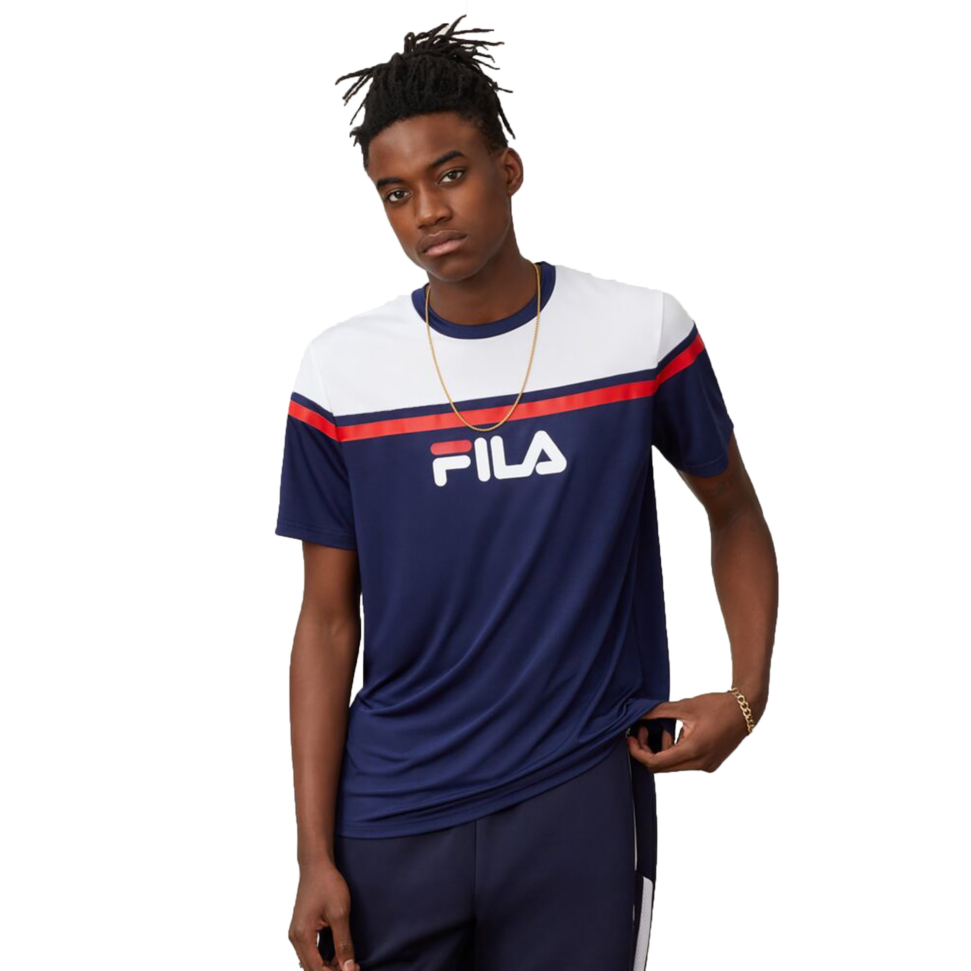 Fila Zelic Crew Men's White-Peacoat-Red lm016964-410 - Walmart.com