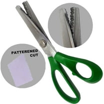BLADE PRO Pinking Shears | Unique Scallop Pattern | 8" (20.3 cm) Shears for Fabrics and Paper | Heavy-Duty Construction | Ergonomic Plastic Hand Grips | Perfect for Hobbyists and Dressmakers