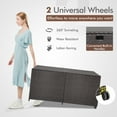 thumbnail image 6 of Gymax Patio 175 Gallon Rattan Wicker Storage Deck Box Container Wheels w/ Liner Garden, 6 of 10