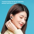 thumbnail image 3 of Auriculares intrauditivos compatibles con Bluetooth, auriculares recargables con Control táctil, auriculares deportivos portátiles para música con micrófono, cara sonriente, 1 par Sweethay EL022562-01B, 3 of 6