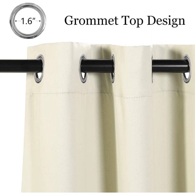 sasyxdc White Curtains Bedroom Curtains 63 inch Length Grommet Room Darkening Curtains for Living Room Vertical Blinds Privacy Thermal Insulated Curtains 1 Curtain Panel 52 x 63 Inch P