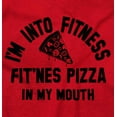 thumbnail image 2 of Fitness This Pizza Foodie Gym Workout Womens Slim Fit Graphic Tee Brisco Brands X, 2 of 5