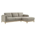 thumbnail image 2 of Modway Roscoe Right-Facing Fabric Sectional Sofa with Chaise in Gray, 2 of 7