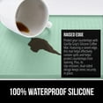 thumbnail image 3 of GORILLA GRIP Coffee Mat, Waterproof Heat-Resistant Silicone Espresso Accessories, 10x14, Mint Green, 3 of 9