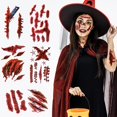 thumbnail image 1 of Tatuajes Temporales De Halloween Maquillaje De Puntada Tatuajes Temporales De Halloween Para Niños Con Disfraz De Sangre Falsa Maquillaje De Zombi Tatuajes De Cicatrices De Zombi Para Halloween, 1 of 5