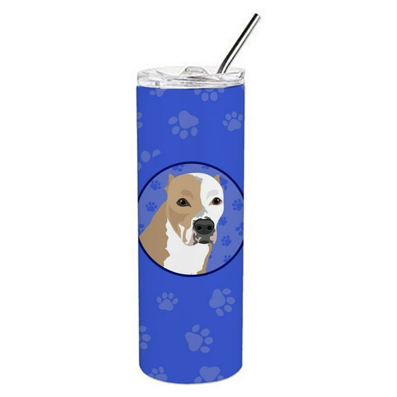 Pit Bull Fawn #4  Stainless Steel 20 oz Skinny Tumbler 3 in x 8.25 in