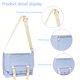thumbnail image 3 of Hukapapa Fashion casual messenger bag Simple shoulder bag Temperament canvas bagblue, 3 of 5