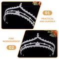 thumbnail image 4 of KAKOWELY Diadema de novia para fiesta de bodas, diadema con diamantes de imitación, corona para el cabello, tiara nupcial, diadema para el cabello, 4 of 4