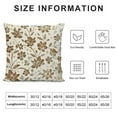 thumbnail image 5 of Shiartex Brown Floral Pillow Covers Vintage Rustic Old Style Cute Small Flower Brown Cream Print Decorative Outdoor Pillowcases Farmhouse Throw Cushion Case Decor for Couch Sofa Bed, 5 of 5