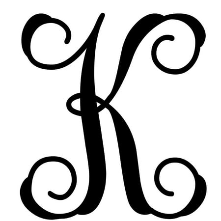 Download Custom Decor Initial It - K Vine Monogram - 12.5 in #1949 ...