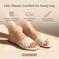thumbnail image 2 of Cushionaire Franca Woven Slide Sandals Women Dressy or Casual with Memory Foam | Comfortable Summer Shoes for Women | Lightweight Slip-On Flat Sandals | Wide Widths Available, 2 of 7