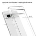 thumbnail image 4 of SaniMore for Google Pixel 7A 6.1 inch Case, Scratch Resistant Acrylic Transparent [Never-Yellowing] Soft TPU Crystal Clear 2 in 1 Drop Protection Cover for Google Pixel 7A, Clear, 4 of 6