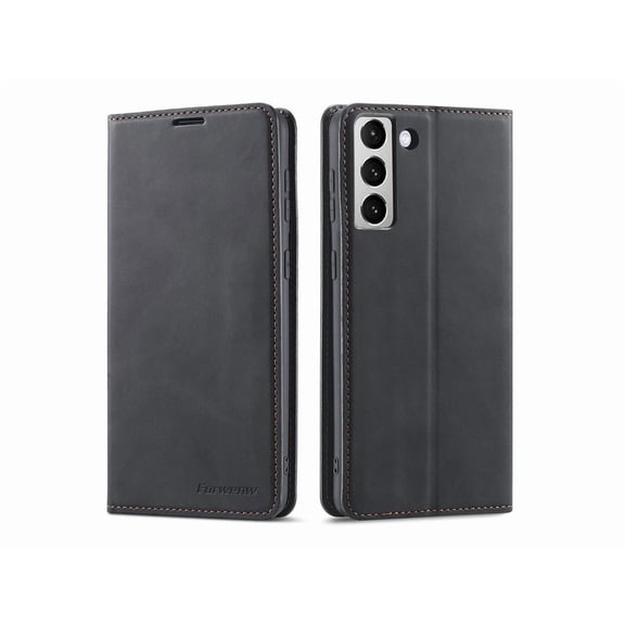 Samsung Galaxy S22 5G Case, Premium PU Leather Cover TPU Bumper with Card Holder Kickstand Hidden Magnetic Shockproof Flip Wallet Case for Galaxy S22 5G 6.1 inch 2022