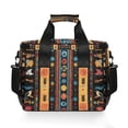 thumbnail image 7 of FORMRS Insulated Cooler Bag 24 Cans Capacity Soft Leakproof Lunch Box with Side Pockets, Orange Geometric, 7 of 7