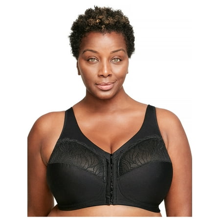 

Glamorise Full Figure Plus Size MagicLift Natural Shape Front-Closure Bra Wirefree #1210