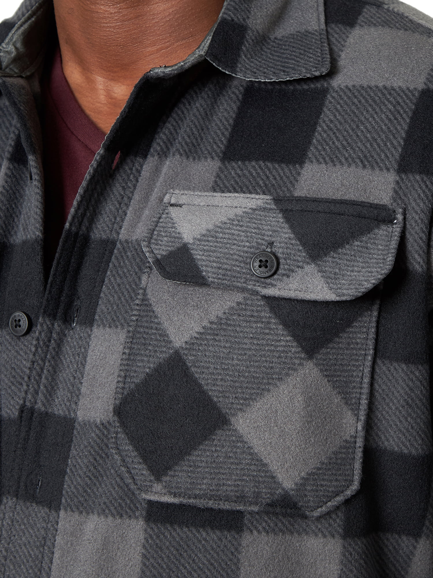 Wrangler Men's Long Sleeve Fleece Shirt 