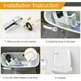 thumbnail image 4 of ZOURIH 3 Pcs Universal Metal Front Mount Toilet Handle Replacement Kit, Brass Toilet Flush Tank Lever for Most Toilets, Chrome,White, 4 of 5