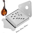 thumbnail image 2 of Mandolin Cable Pull Board Bend Type Steel Exquisite Musical Instrument Accessories(QB08 Chrome without Pattern ), 2 of 4