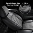thumbnail image 6 of HQBQBUG Full Set Car Seat Covers Fit for Toyota Venza 2009-2020 Comfort Waterproof Leather Car Seat Cover Carseat Protector Gray,FullSet(5Seat), 6 of 9