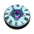 thumbnail image 2 of Waterproof Spare Wheel Cover, Clock Colorful Tiger Pattern Adjustable Wheel Cover For Jeep Trailer RV SUV Car, 14 inch, 2 of 8
