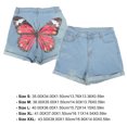 thumbnail image 2 of Pantalones cortos de mezclilla para mujer Pantalones cortos de verano con estampado de moda Pantalones cortos de mezclilla de pol HOMEMAXS MX13976054, 2 of 6