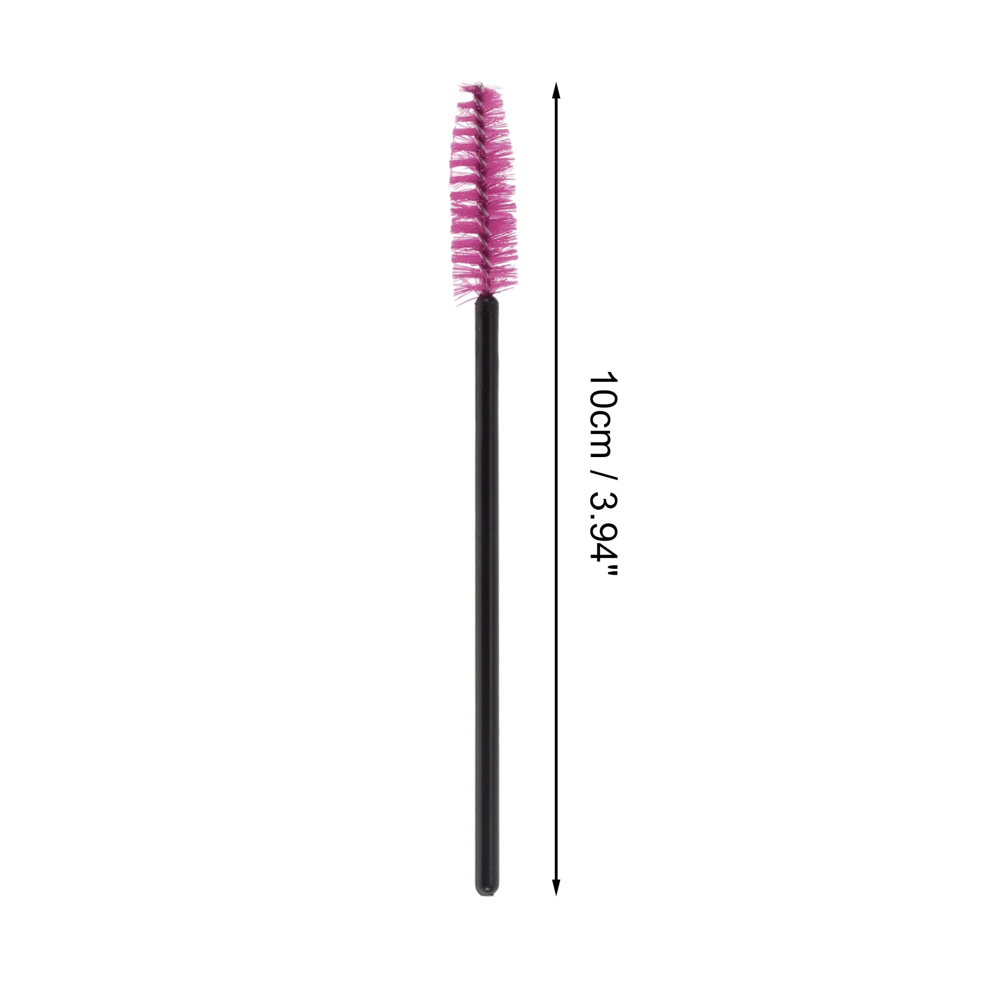 Unique Bargains Convenient Eyebrows Brushes for Travel 50 Pcs Black, Rose Red