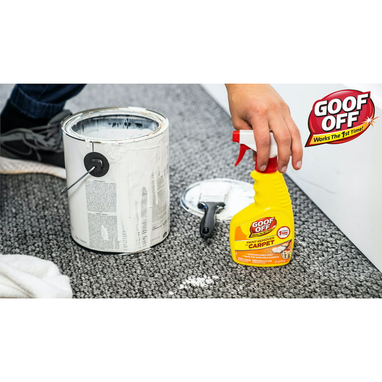 Goof Off Paint Remover for Carpet, 12 oz., Carpet Cleaner Solution