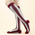 thumbnail image 3 of CNKOO 4-Pack Sports Compression Socks  Long Knee-High Running Support Socks  Sports Compression Leg Socks  Striped Fashion Socks For Women, 3 of 5