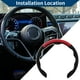 thumbnail image 3 of Funda para volante de cuero artificial PU ABS Protector de volante de coche Negro Rojo 1 Pc, 3 of 6