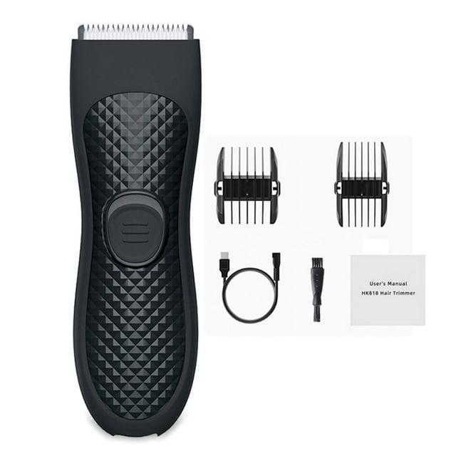 Body Hair Groomer, Black Body Hair Trimmer Portable Unisex For Groin