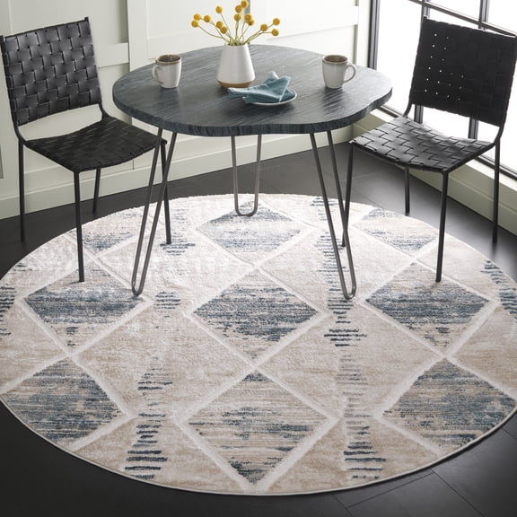 Safavieh Kingston Doncho Diamond Area Rug, Beige/Gray, 6'7" x 6'7" Round