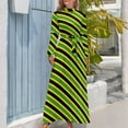 thumbnail image 4 of Jamaica Flag Dress Green Yellow Stripes Vintage Maxi Dress Casual Boho Beach Long Dresses High Waist Graphic Vestidos, 4 of 5