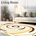 thumbnail image 2 of ODIKA 5'x7' Machine Washable Non-Slip Area Rug, Swirling Marble Vortex Plush High Traffic Rug with Pad, Brown, 599169, 2 of 8