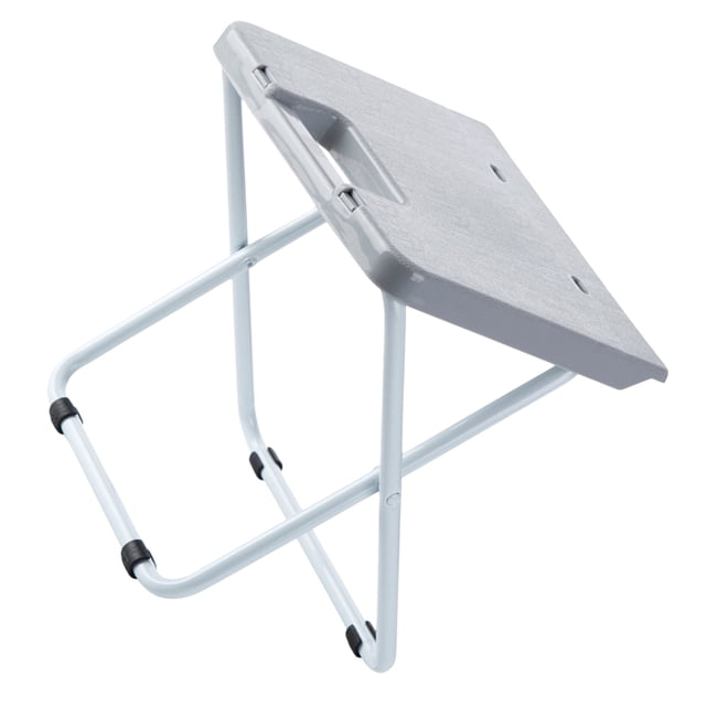 QUMIIRITY 1Pcs Foldable Stool Portable Grey Durable PP Iron for Fishing Equipment Minimalist Design