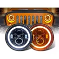thumbnail image 2 of Par 7'' Faros Led Redondos Ojos Angel Wrangler Jeep Jk Vocho, 2 of 8