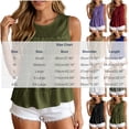 thumbnail image 3 of Ecqkame Tank Tops for Women Solid Color Round Neck Tiered Ruffle Sleeveless Shirts Summer Lightweight Daily Versatile Blouses Red L, 3 of 9