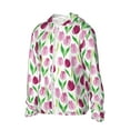 thumbnail image 2 of Pofeuu Tulips Flowers Print Sun Protection Outdoor Lightweight Full Zip UV Cooling Hoodie Long Sleeve Summer Clothing for Outdoor Hiking-Small, 2 of 5