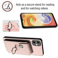 thumbnail image 4 of Allytech Galaxy A05 Wallet Case with Ring Holder Stand, Premium PU Leather Cards Slots Back Cover Shell Shockproof Phone Case for Samsung Galaxy A05, Pink, 4 of 6