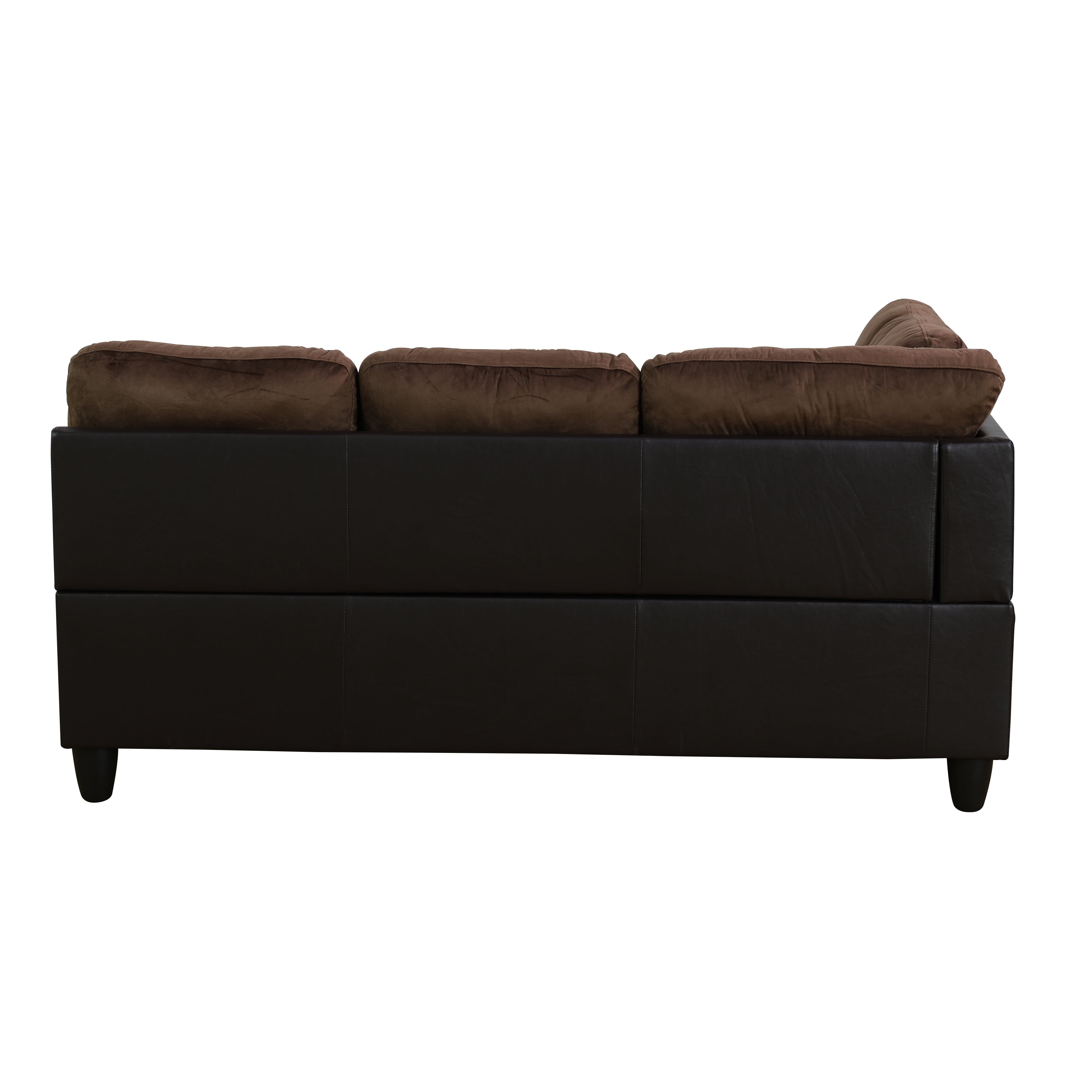 MAYEERTY 103.5" Brown Modern Lint 3-Piece Couch Durable Warm-Toned Everyday Living Room Use