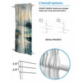 thumbnail image 3 of Abstract Turquoise Gold Blackout Curtains French Door Curtains for Door Window, Modern Oil Painting Ocean Privacy Drapery for Patio/Sidelight Doors, 1 Panel with Tieback, 25 x 72 Inches, 3 of 6