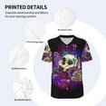 thumbnail image 4 of Balery Mushrooms and Skull Baseball Jersey for Men Casual Button Down Shirts Short Sleeve Active Team Sports Uniform-X-Large, 4 of 9