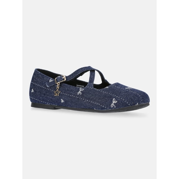 Justice Girls Crisscross Strapped Mary Jane Flats