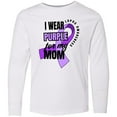thumbnail image 3 of Inktastic I Wear Purple For My Mom Lupus Awareness Long Sleeve Youth T-Shirt, 3 of 5