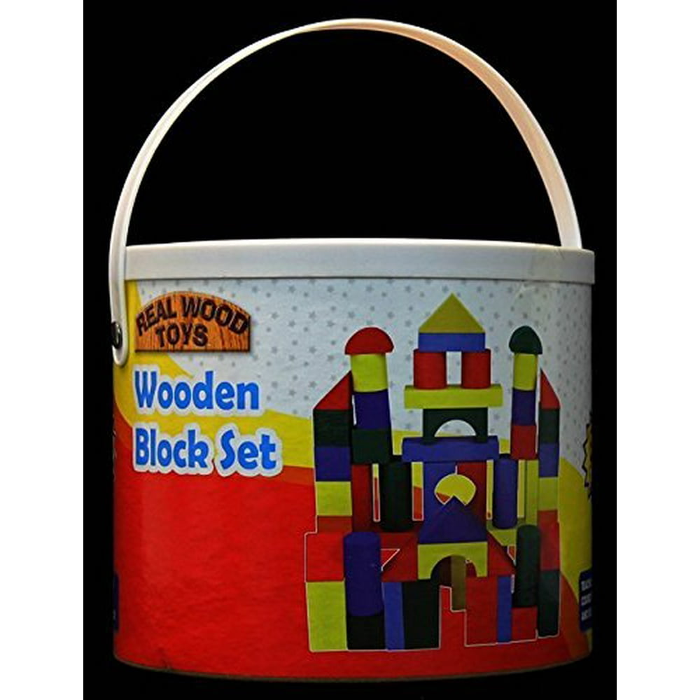 Real Wood Toys Wooden Block 50pc Set