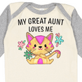 thumbnail image 4 of Inktastic My Great Aunt Loves Me with Cute Kitten and Flowers Boys or Girls Long Sleeve Baby Bodysuit, 4 of 5